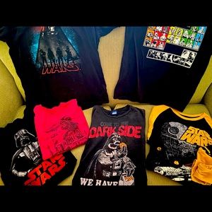 Bundle Six Kids Star Wars T-Shirts-Villains